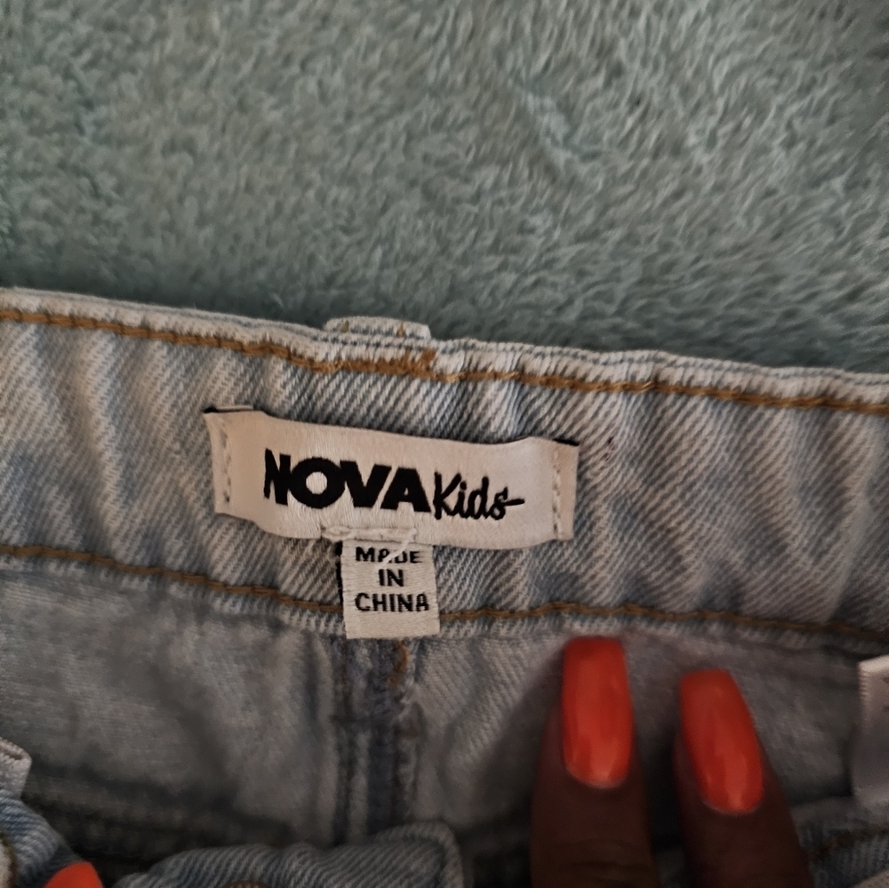 Fashion Nova Blue Cartoon Bear Jeans - Picture 5 of 8